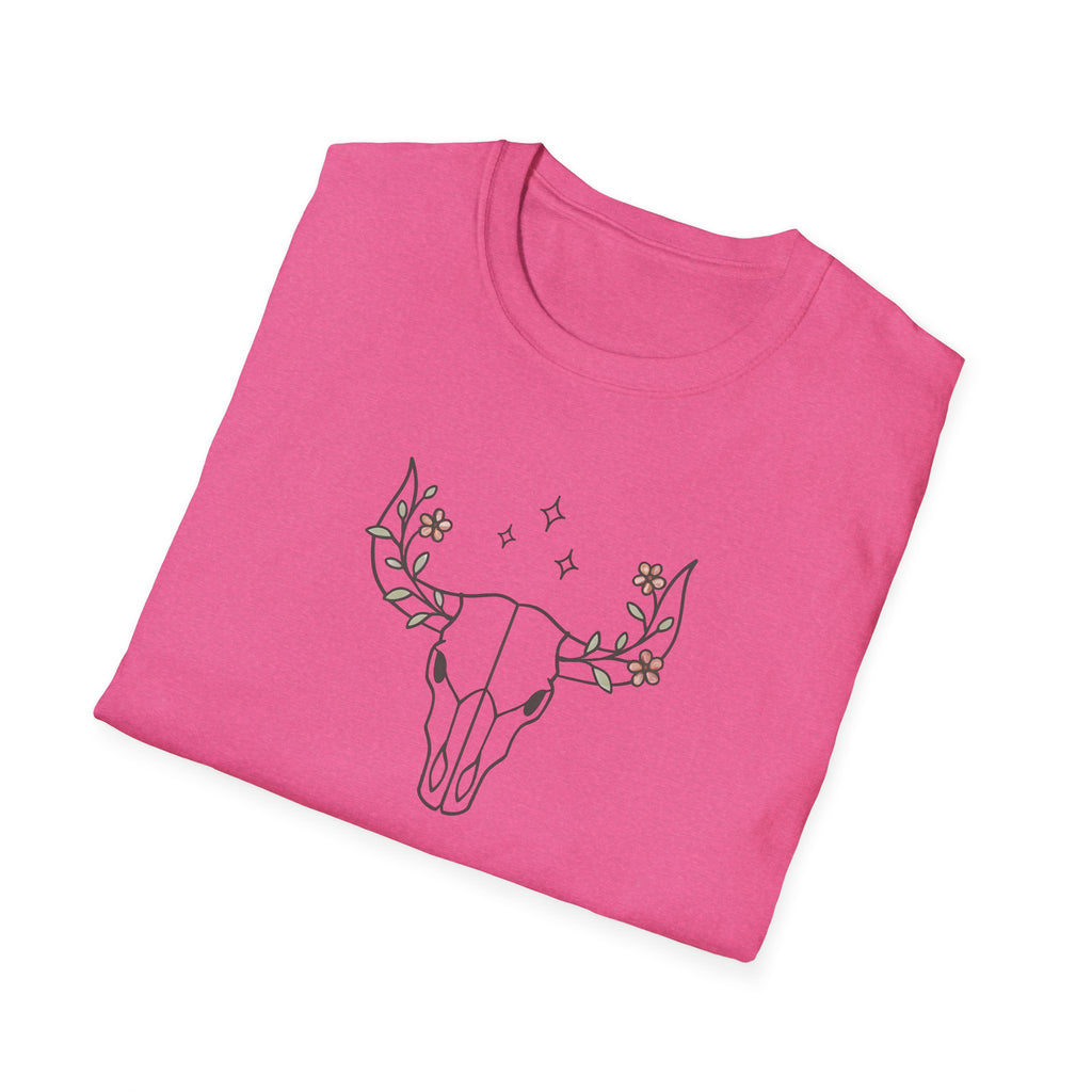 Floral deer skull T-Shirt