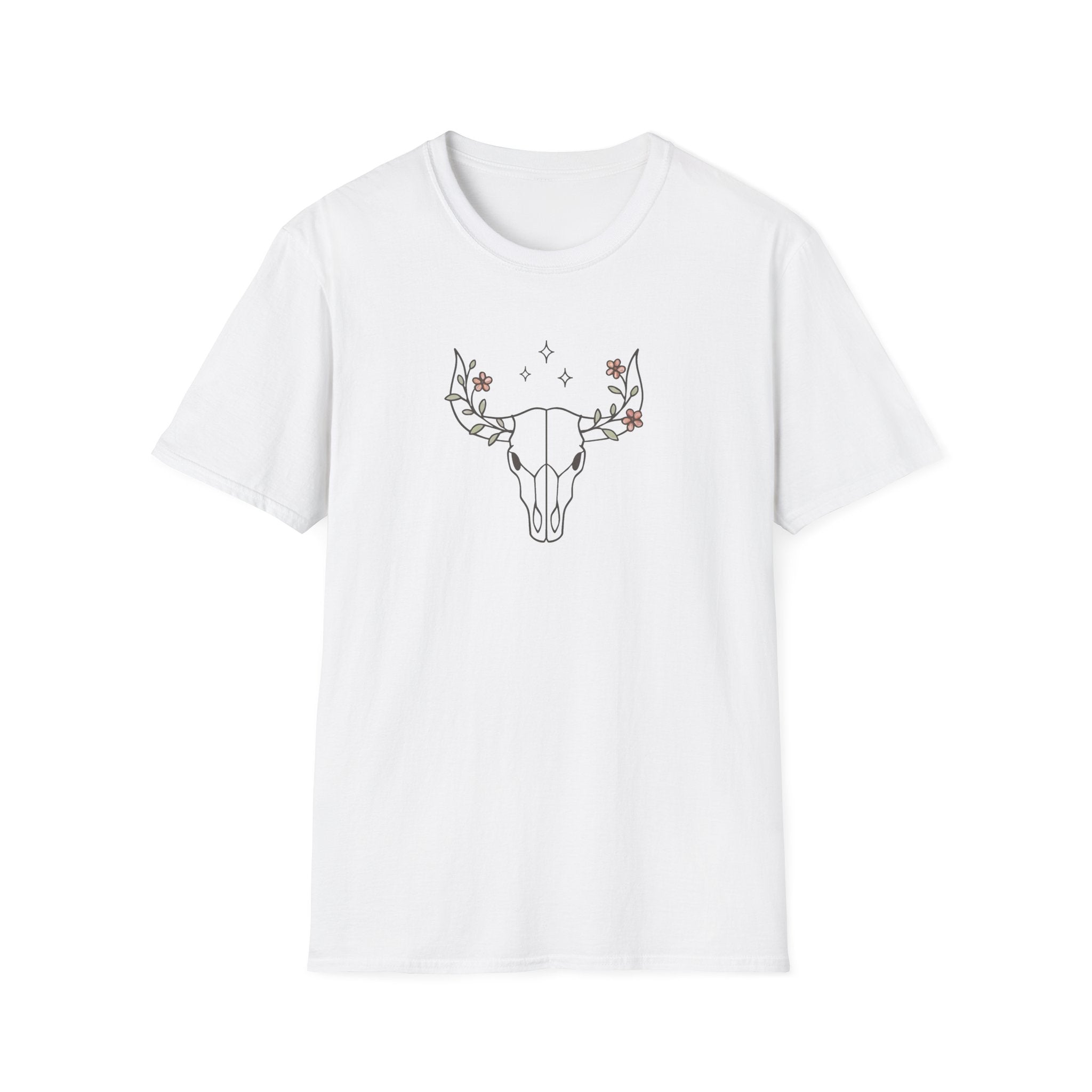 Floral deer skull T-Shirt