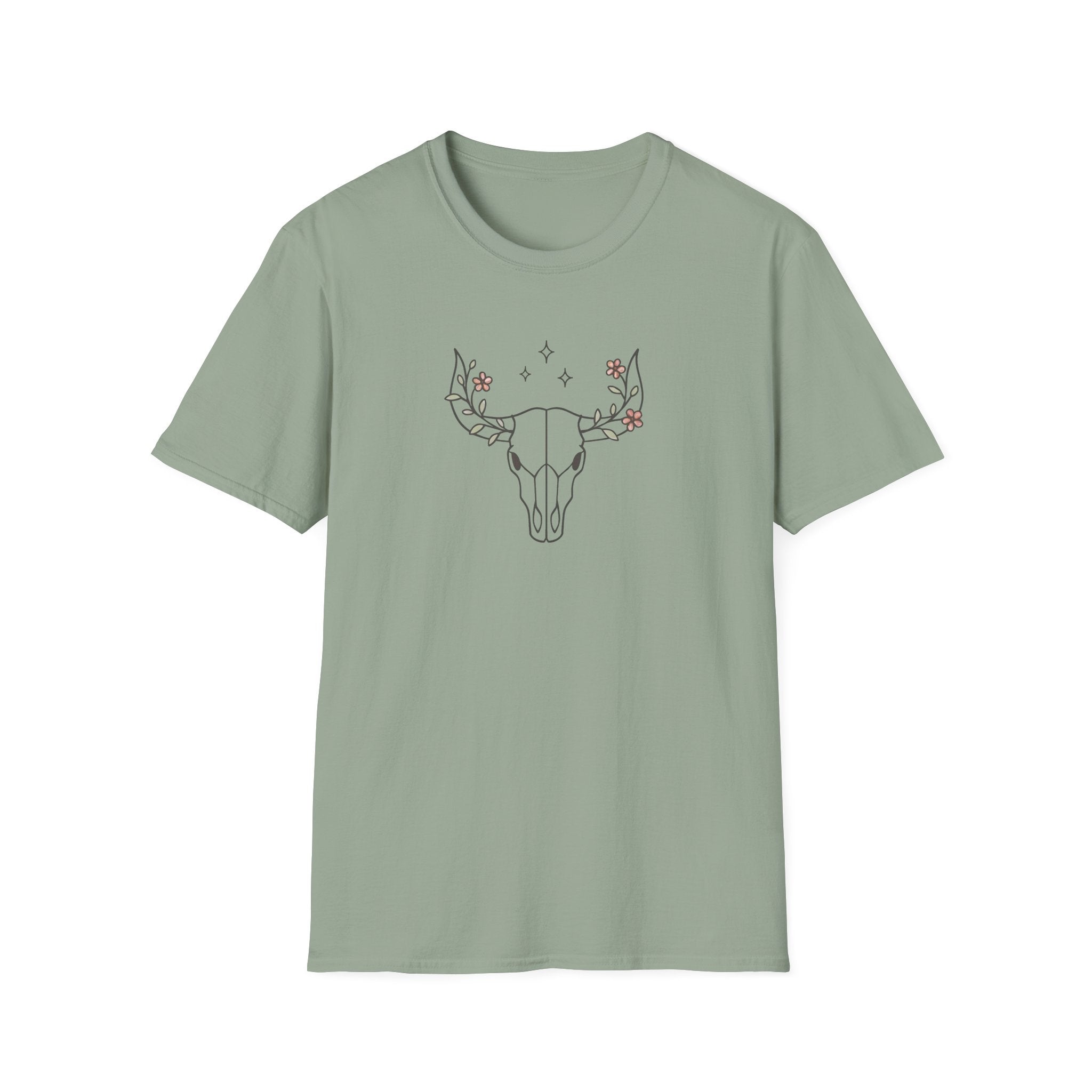 Floral deer skull T-Shirt